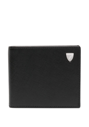 Aspinal Of London logo-stamp saffiano leather wallet - Black