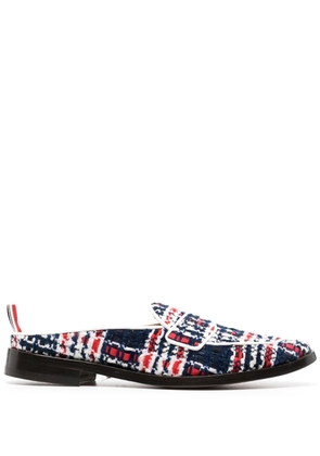 Thom Browne tweed chenille loafers - Blue