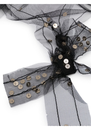 Maison Margiela sequin-embellished tulle bonnet - Black