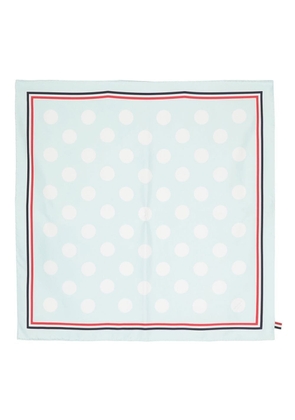 Thom Browne polka dot-print square scarf - Green