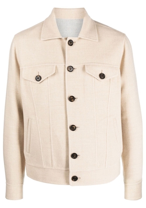 Eleventy long-sleeve button-up jacket - Neutrals