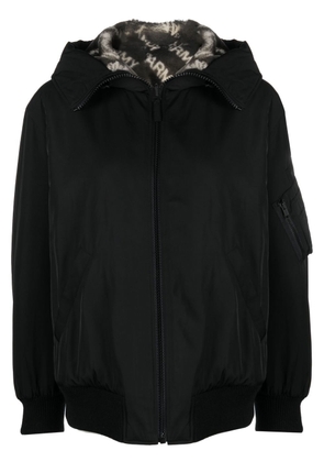 Yves Salomon reversible hooded bomber jacket - Black