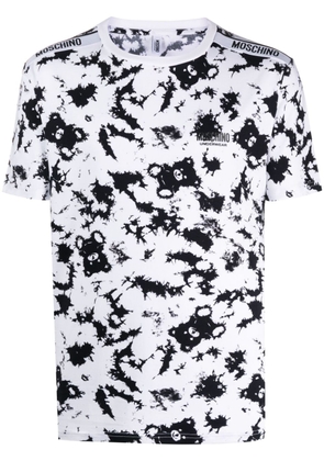 Moschino abstract-pattern print cotton T-shirt - White