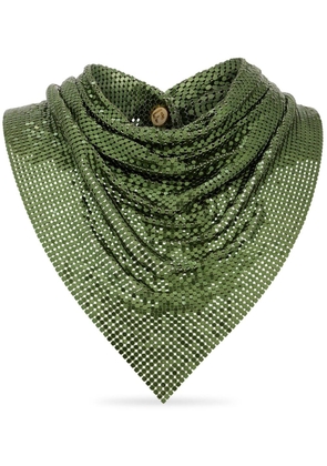 Rabanne chainmail handkerchief scarf - Green