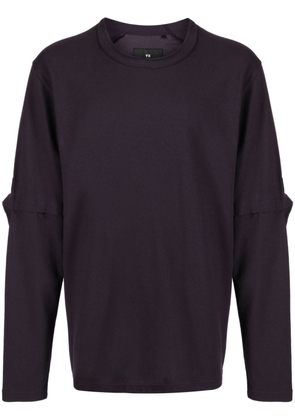 Y-3 logo long-sleeve T-shirt - Purple