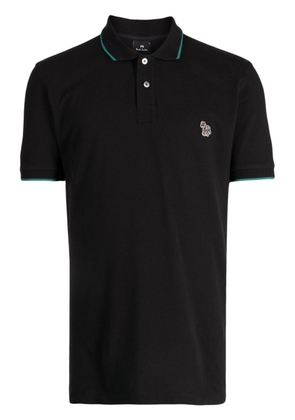 PS Paul Smith contrast-trim cotton polo shirt - Black