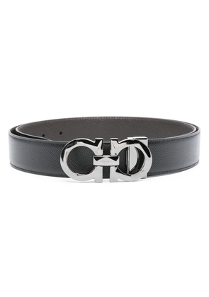 Ferragamo reversible Gancini leather belt - Black