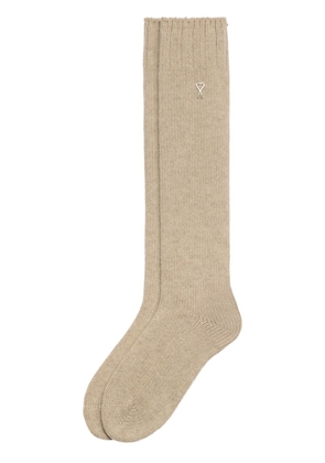 AMI Paris Ami de Coeur knitted socks - Neutrals