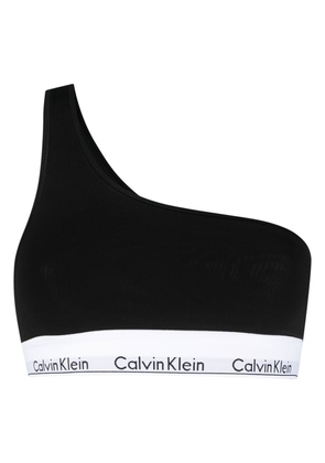 Calvin Klein one-shoulder logo bra - Black