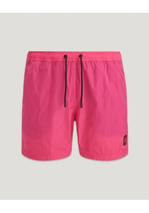 Belstaff Clipper Swim Shorts Men's Shimmer Shell Fuchsia Pink Size S