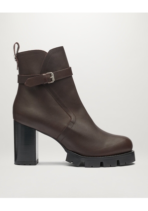 Belstaff Rebel Boots Women's Grain Leather Tobacco Size UK 5