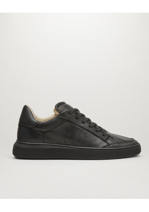 Belstaff Track Low Top Trainers Women's Smooth Leather Black Size 37