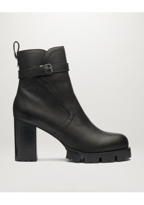 Belstaff Rebel Boots Women's Grain Leather Black Size UK 5