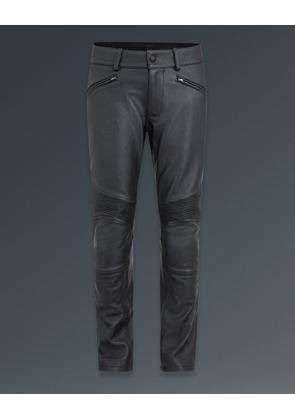 Belstaff Mcgregor Motorcycle Trousers Men's Grain Leather Black Size 54