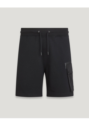 Belstaff Tide Sweat Shorts Men's Dry Cotton Fleece Black Size XS