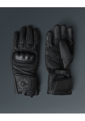 Belstaff Hesketh Motorcycle Gloves Men's Nappa Leather Black Size S