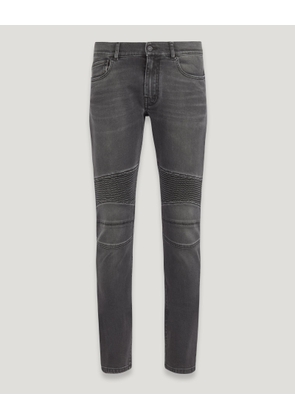 Belstaff Eastham Skinny Jeans Men's Washed Stretch Denim Charcoal Size 30