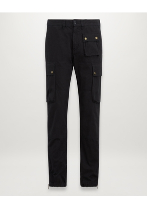 Belstaff Trialmaster Cargo Trousers Men's Vintage Dye Canvas Black Size 28
