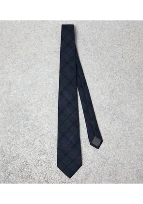Brunello Cucinelli Wool-Blend Tartan Tie