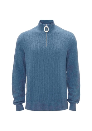 Jw Anderson Cotton-Cashmere Half-Zip Sweater