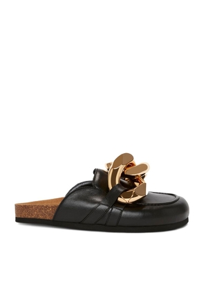 Jw Anderson Leather Chain Slippers