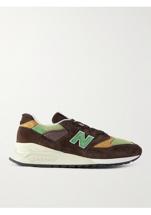 New Balance - 998 Mesh-Trimmed Suede and Leather Sneakers - Men - Brown - UK 7