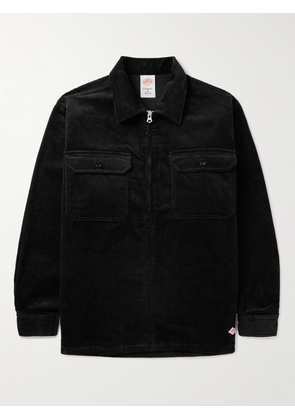 Danton - Cotton-Corduroy Zip-Up Overshirt - Men - Black - 38