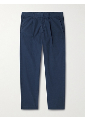 NN07 - Frey 1856 Tapered Cotton-Blend Twill Trousers - Men - Blue - 28W 32L