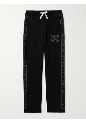 Palm Angels - Logo-Embellished Cotton-Jersey Sweatpants - Men - Black - M