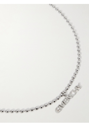 Givenchy - Silver-Tone Logo Pendant Necklace - Men - Silver