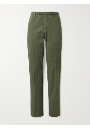 Boglioli - Straight-Leg Cotton-Blend Twill Trousers - Men - Green - IT 46