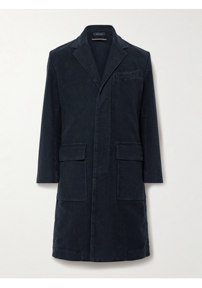 Drake's - Slim-Fit Cotton-Moleskin Overcoat - Men - Blue - UK/US 36