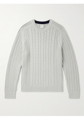 Paul Smith - Cable-Knit Cotton and Cashmere-Blend Sweater - Men - Gray - S