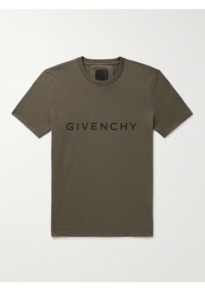 Givenchy - Slim-Fit Logo-Print Cotton-Jersey T-Shirt - Men - Green - XS