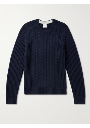 Paul Smith - Cable-Knit Cotton and Cashmere-Blend Sweater - Men - Blue - S