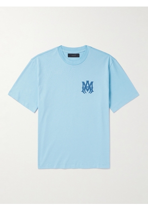 AMIRI - Logo-Print Cotton-Jersey T-Shirt - Men - Blue - XS