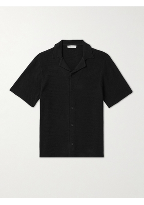 Onia - Camp-Collar Cotton-Blend Shirt - Men - Black - S