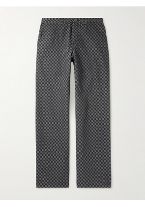 Balmain - Straight-Leg Logo-Jacquard Jeans - Men - Gray - UK/US 28