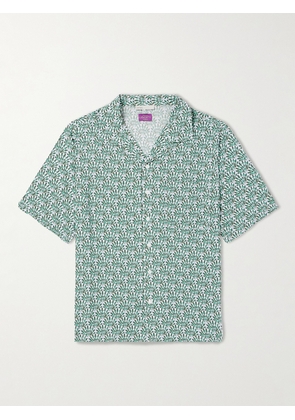 Onia - Camp-Collar Printed Woven Shirt - Men - Green - S