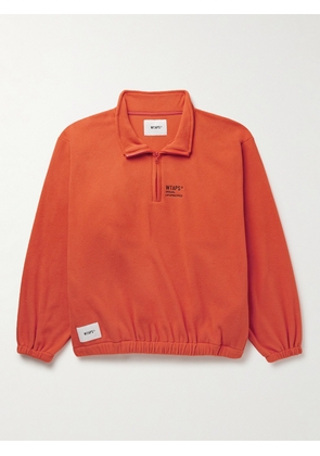 WTAPS - Logo-Embroidered Fleece Half-Zip Sweatshirt - Men - Orange - M