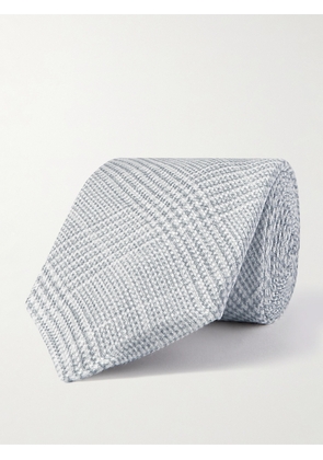 Brunello Cucinelli - 8cm Linen and Silk-Blend Jacquard Tie - Men - Gray