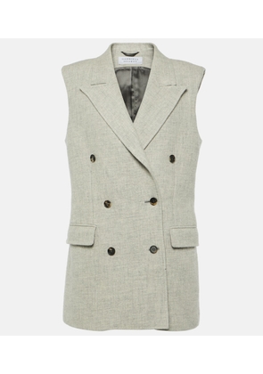 Gabriela Hearst Mayte double-breasted cashmere and linen vest