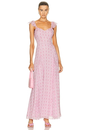 LoveShackFancy Tulonne Dress in Rose Patch - Pink. Size 4 (also in ).