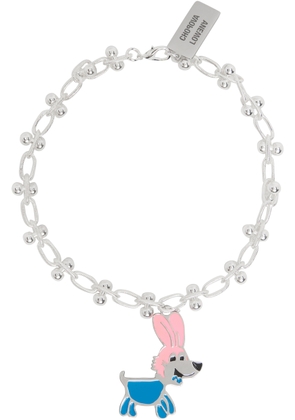 Chopova Lowena Silver Bunny Dog Necklace