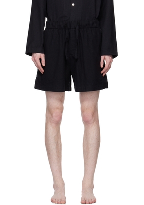 Tekla Black Four-Pocket Pyjama Shorts