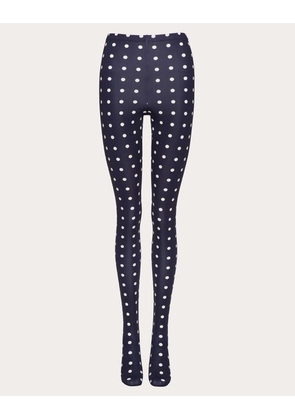 Valentino JERSEY POIS TIGHTS Woman NAVY/IVORY M