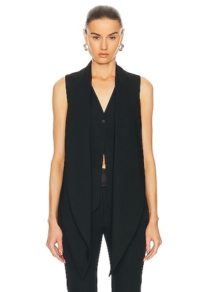 Ferragamo Suit Scarf Vest in Nero - Black. Size 36 (also in 42).
