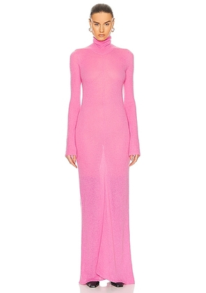 Zeynep Arcay Soft Touch Turtleneck Maxi Dress in Pink - Pink. Size L (also in M).