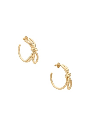 Valentino Garavani Bow Earrings in Oro - Metallic Gold. Size all.