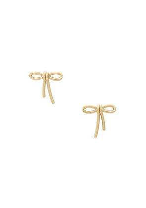 Valentino Garavani Bow Earrings in Oro - Metallic Gold. Size all.